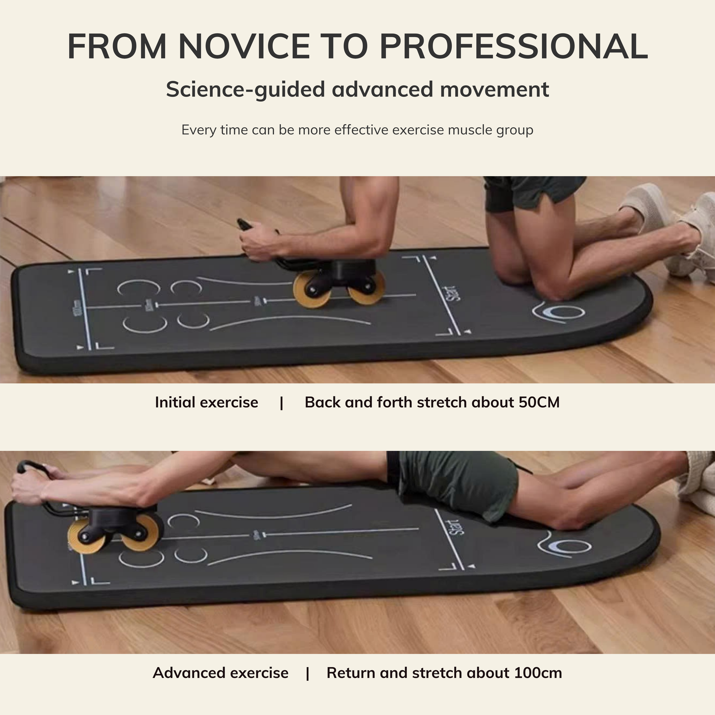 SOLVIAWELL™ CORELINE PRO – PRECISION MAT FOR AB ROLLER & CORE TRAINING