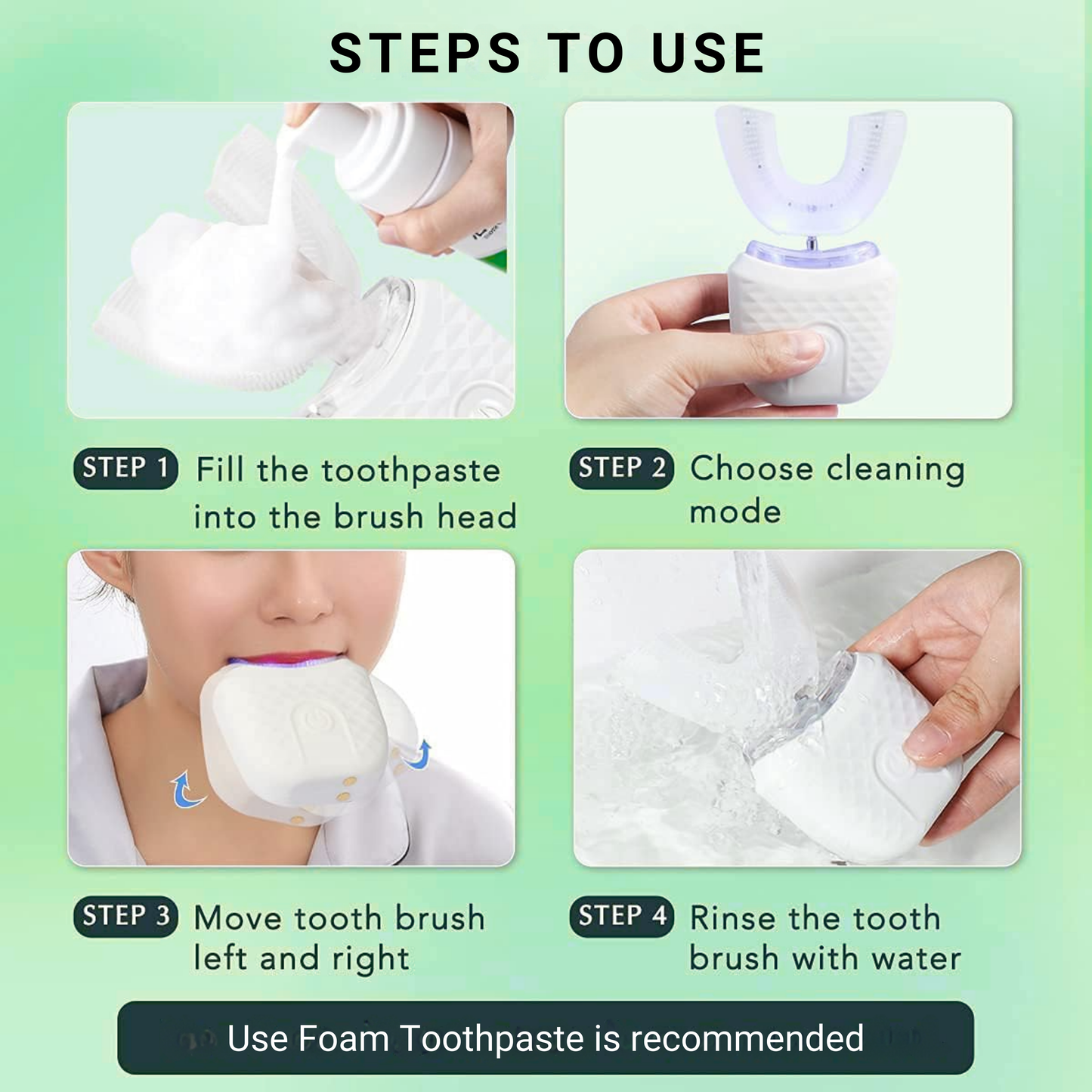 U-CLEAN PRO – SMART U SHAPED SONIC TOOTHBRUSH
