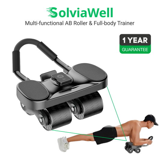 SOLVIAWELL™ COREFLEX PRO – MULTI-FUNCTIONAL AB ROLLER & FULL-BODY TRAINER